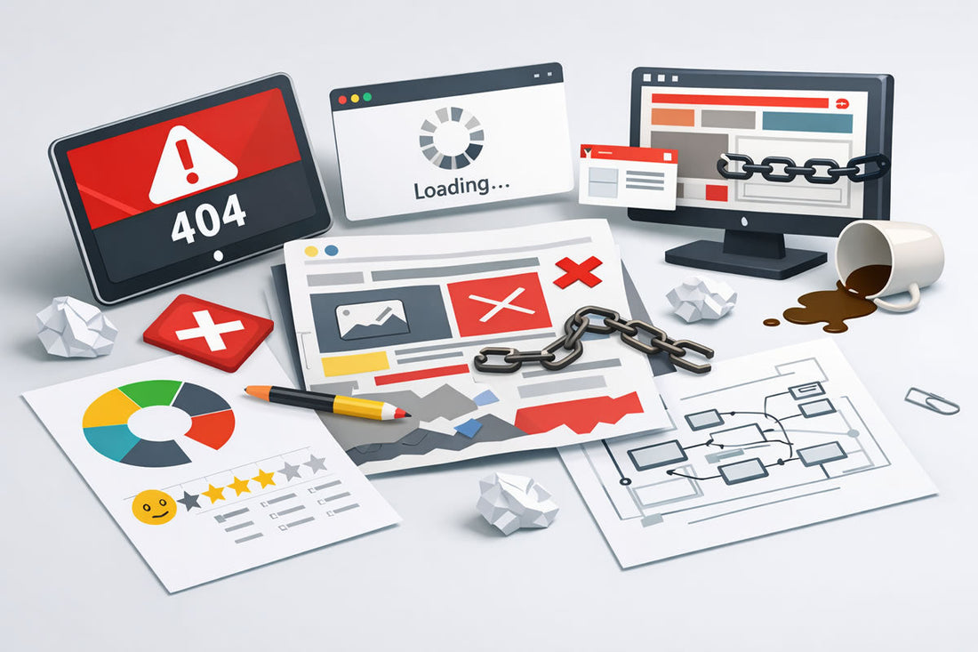 Errores de diseño web que hacen perder clientes y cómo solucionarlos