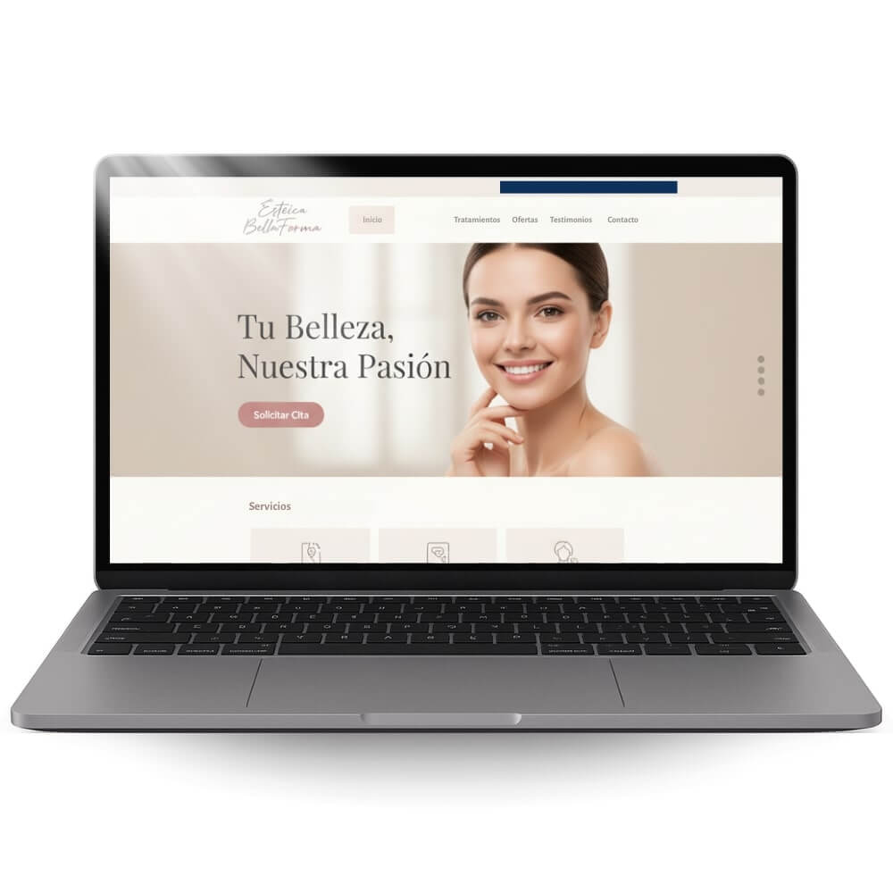 Diseño y mantenimiento profesional de página web clínica estética
